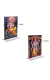 Car Desk/Table Top Sri Krishna & Lord Narayan Acrylic T-Style Photo Stand - 2.5x3.5 Inches, Compact and Stylish Spiritual Display, easily change 2 photos (Pack of 1)
