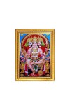 Lord Panchmukhi Hanuman ji Photo Frame - 10x14 Inches, Brown Wooden Frame for Home, Office & Temple Decoration
