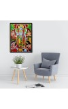 Satyanarayana Laminated Photo - 11x13 Inches, Divine Blessings for Home & Office and Temple Decoration