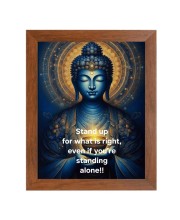 Buddha & Famous Quote Brown Frame, 14x18InchesInspirational Wall Art for Office, Home DecorIdeal Spiritual Gift