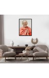 Swami Kriyananda Laminated Photo (7x9 Inches Without glass) Divine Blessings for Table and Walls,Home & Office and Temple Decoration