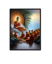 Buddha Laminated Photo - 5x7 Inches, Divine Blessings for Home & Office and Temple Decoration