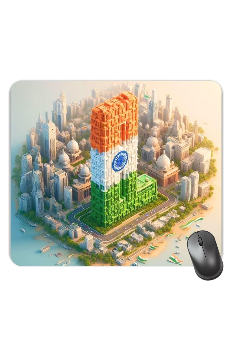 Customized Beautiful India View Picture Sublimation Mouse Pad | 8 X 7.5 Inch | Smooth Cloth Surface | Non-Slip Rubber Base | Personalized Mousepad for Laptop & Desktop (F17388)