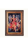 Sri Maa Durga Color Photo 8x12 Inch - Vibrant Religious Wall Art for Home or Office Decor.