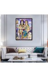 Shiva Family Laminated Photo - 5x7 Inches, Divine Blessings for Home & Office and Temple Decoration