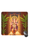 Customized Lord Ganesha Picture Sublimation Mouse Pad | 8 X 7.5 Inch | Smooth Cloth Surface | Non-Slip Rubber Base | Personalized Mousepad for Laptop & Desktop (F17124)
