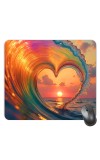 Customized Water Heart Shape Picture Sublimation Mouse Pad | 8 X 7.5 Inch | Smooth Cloth Surface | Non-Slip Rubber Base | Personalized Mousepad for Laptop & Desktop (F17113)