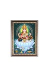 Maa Saraswati Photo Frame - 10x14 Inches, Brown Wooden Frame for Home, Office & Temple Decoration