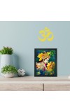 Hitech Sales Beautiful Radha and Krishna Polystyrene Photo Frame for Pooja Room, Temple, Home Decor, Gift (Wall and Tabletop, Printed Photo, Black, 7.12 x 9.12 inches)