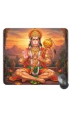 Customized Lord Hanuman Picture Sublimation Mouse Pad | 8 X 7.5 Inch | Smooth Cloth Surface | Non-Slip Rubber Base | Personalized Mousepad for Laptop & Desktop (F16972)