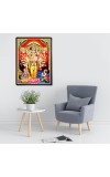 Krishna Roopa to Arjuna in Mahabharata Laminated Photo - 13x15 Inches, Divine Blessings for Home & Office and Temple Decoration