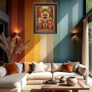 Jai Jagannath Digital Print Photo 12.7x14.7 inches (I5991) - Vibrant Religious Wall Art for Home or Office Decor.