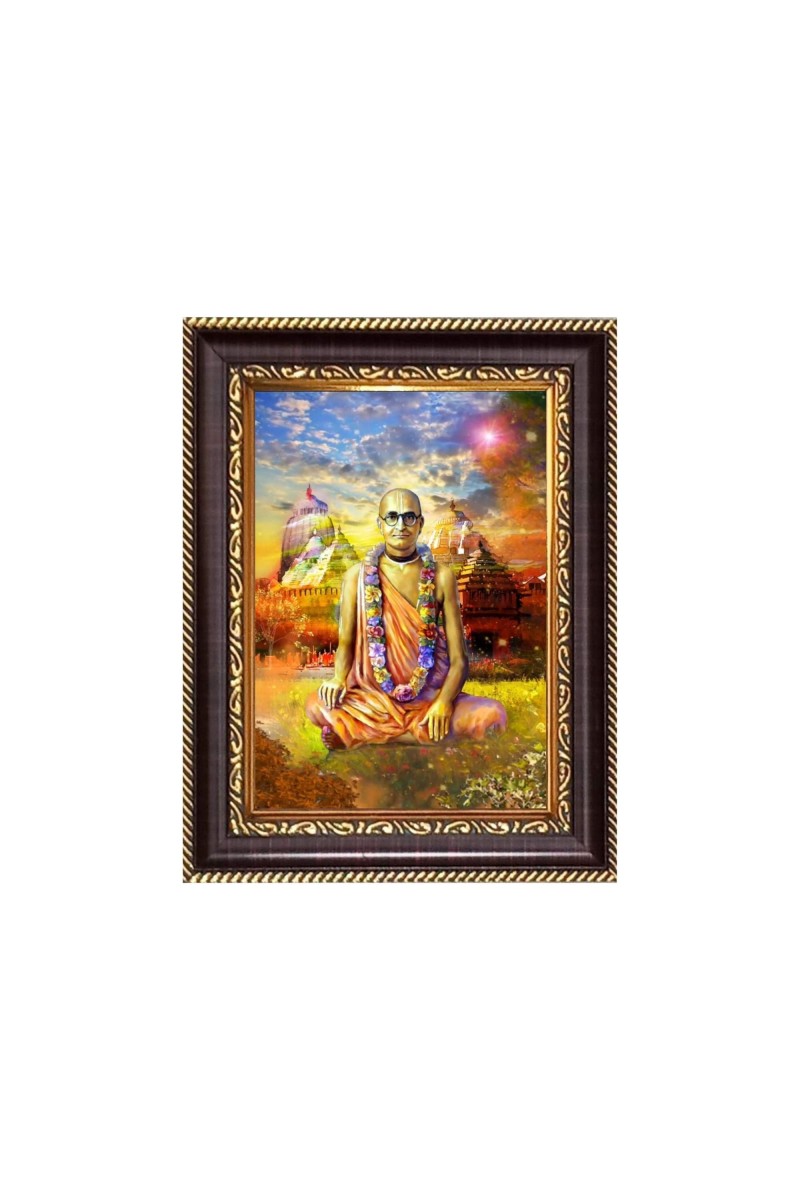 Bhakti Siddhanta Saraswati Digital Print Photo 6.7x8.7 inches - Vibrant Religious Wall Art for Home, Office and Temple Decor.