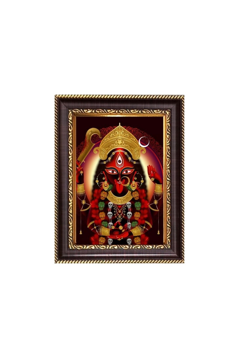 Maa kaali Digital Print Photo 6.7x8.7 inches - Vibrant Religious Wall Art for Home or Office Decor.