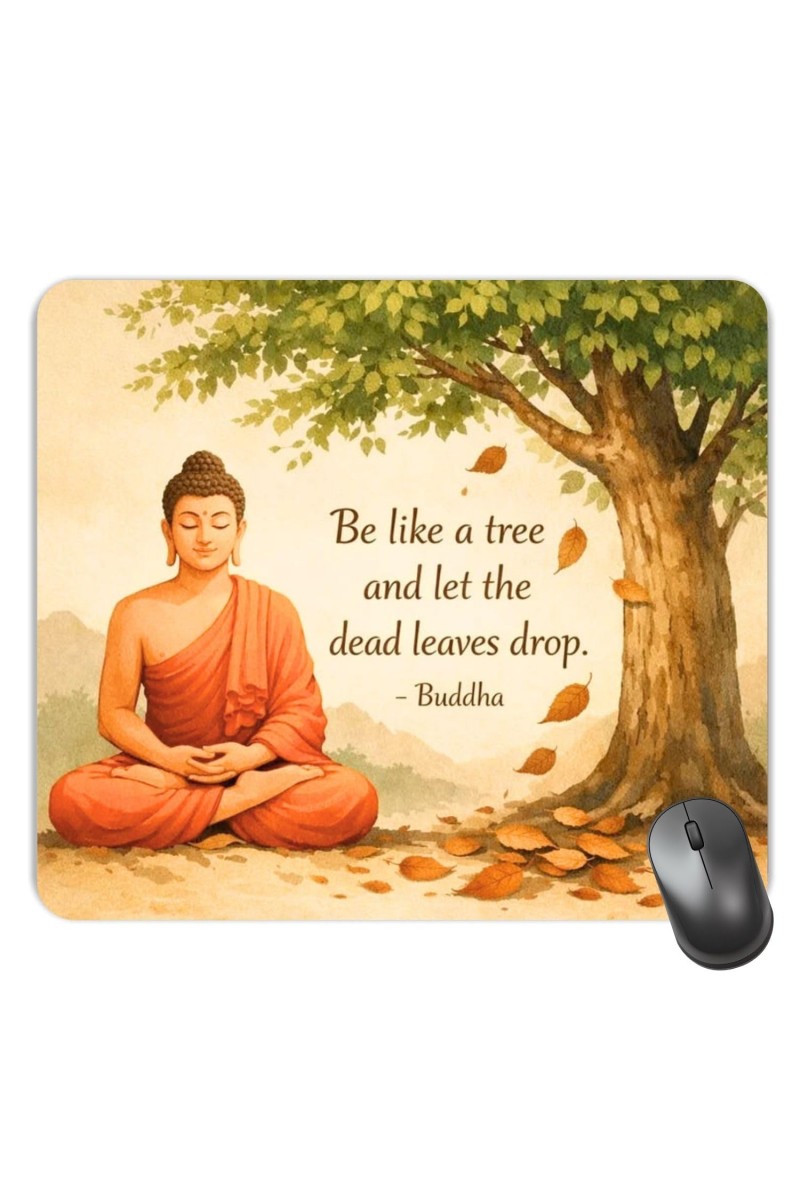 Customized Buddha Quotes Picture Sublimation Mouse Pad | 8 X 7.5 Inch | Smooth Cloth Surface | Non-Slip Rubber Base | Personalized Mousepad for Laptop & Desktop (F17074)