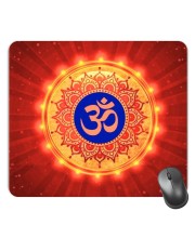 Customized Om Symbol Picture Sublimation Mouse Pad | 8 X 7.5 Inch | Smooth Cloth Surface | Non-Slip Rubber Base | Personalized Mousepad for Laptop & Desktop (F17029)