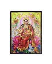 Maa Lakshmi Laminated Photo - 9x11 Inches, Divine Blessings for Home & Office and Temple Decoration
