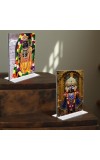 Lord Ram Lalla & Lord Jagannath Acrylic T-Style Photo Stand, Compact and Stylish Spiritual Display, easily change 2 photos (Pack of 1)
