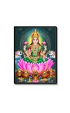 Lakshmi Laminated Photo - 11x13 Inches, Divine Blessings for Home & Office and Temple Decoration
