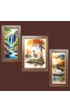 3-Pack Whispers of the Wild painting Photo Frames - 2 Pieces 12x19 Inch & 1 Piece 16x19 Inch - Rustic Wall Art for Home & Office Decor - Botanical Wall Hanging for Living Room, Bedroom, or Works
