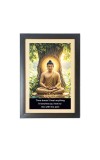 Buddha & His Famous Quote Photo Frame - Brown Frame, 11x15 Inches, Perfect for Office & Wall Decoration, Ideal Gift
