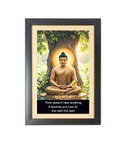 Buddha & His Famous Quote Photo Frame - Brown Frame, 11x15 Inches, Perfect for Office & Wall Decoration, Ideal Gift