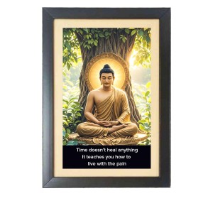 Buddha & His Famous Quote Photo Frame - Brown Frame, 11x15 Inches, Perfect for Office & Wall Decoration, Ideal Gift Buddha & His Famous Quote Photo Frame - Brown Frame, 11x15 Inches, Perfect for Office & Wall Decoration, Ideal Gift