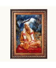 Shri Swami Prabhupada Color Photo 10x14 Inch - Vibrant Religious Wall Art for Home or Office Decor.