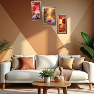 3-Pack Chasing Sunsets, Catching Stars Photo Frames - 2 Pieces 12x19 Inch & 1 Piece 16x19 Inch - Rustic Wall Art for Home & Office Decor - Botanical Wall Hanging for Living Room, Bedroom, or Wor