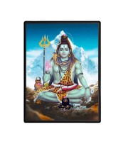 Lord Shiva Laminated Photo (9x11 Inches Without glass) Divine Blessings for Table and Walls,Home & Office and Temple Decoration