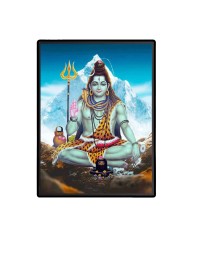 Lord Shiva Laminated Photo (9x11 Inches Without glass) Divine Blessings for Table and Walls,Home & Office and Temple Decoration