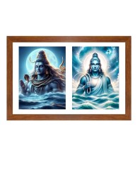 Lord shiva and varuna Photo Frame - 13x17Inches - Spiritual Artwork for Home Decor, Puja Room and Office Decoration