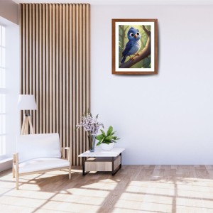 AI Funny Cute Bird On Tree Art Picture for Kids - 18x22 inches, Brown Color - Perfect Wall Decor for Children's Room AI Funny Cute Bird On Tree Art Picture for Kids - 18x22 inches, Brown Color - Perfect Wall Decor for Children's Room