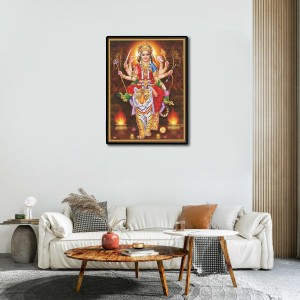 Durga Laminated Photo - 7x9 Inches, Divine Blessings for Home & Office and Temple Decoration Durga Laminated Photo - 7x9 Inches, Divine Blessings for Home & Office and Temple Decoration