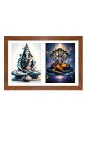 Lord shiva and vishnu Photo Frame - 19x23Inches - Spiritual Artwork for Home Decor, Puja Room and Office Decoration