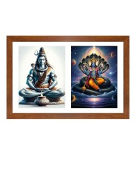 Lord shiva and vishnu Photo Frame - 13x17Inches - Spiritual Artwork for Home Decor, Puja Room and Office Decoration