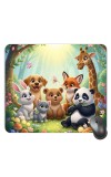 Customized Cute Cartoon Animals Picture Sublimation Mouse Pad | 8 X 7.5 Inch | Smooth Cloth Surface | Non-Slip Rubber Base | Personalized Mousepad for Laptop & Desktop (F17409)