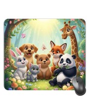 Customized Cute Cartoon Animals Picture Sublimation Mouse Pad | 8 X 7.5 Inch | Smooth Cloth Surface | Non-Slip Rubber Base | Personalized Mousepad for Laptop & Desktop (F17409)
