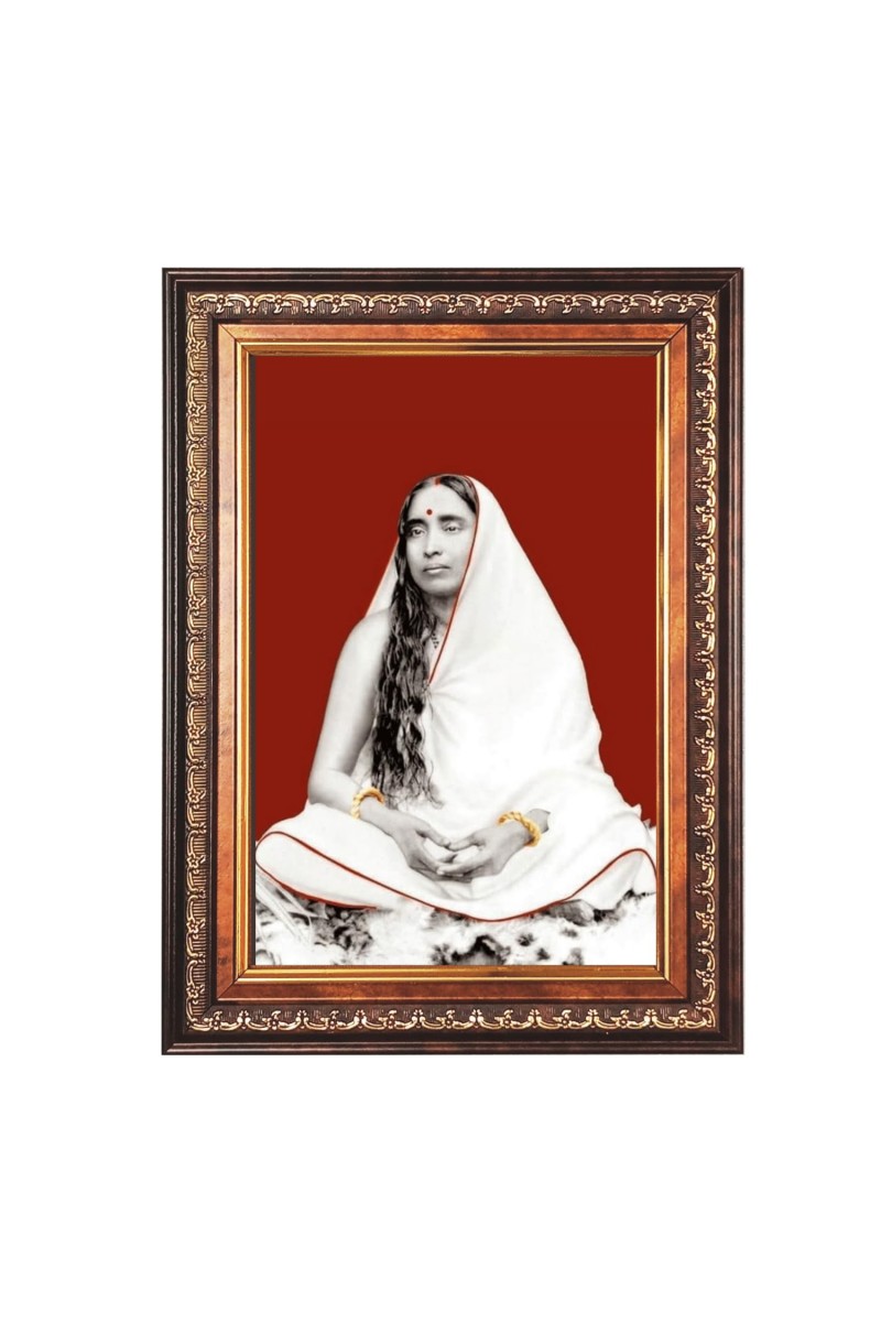 Sri Maa Sarada Devi Color Photo 10x14 Inch - Vibrant Religious Wall Art for Home or Office Decor.