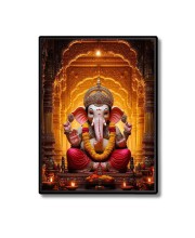 Ganesh Laminated Photo - 5x7 Inches, Divine Blessings for Home & Office and Temple Decoration