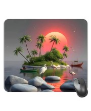 Customized Cranes and Nature Picture Sublimation Mouse Pad | 8 X 7.5 Inch | Smooth Cloth Surface | Non-Slip Rubber Base | Personalized Mousepad for Laptop & Desktop (F17119)