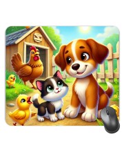 Customized Cartoon Animals Picture Sublimation Mouse Pad | 8 X 7.5 Inch | Smooth Cloth Surface | Non-Slip Rubber Base | Personalized Mousepad for Laptop & Desktop (F17403)