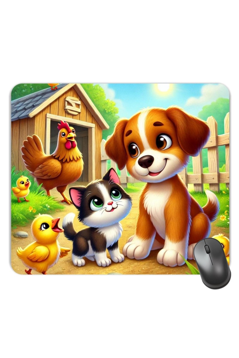 Customized Cartoon Animals Picture Sublimation Mouse Pad | 8 X 7.5 Inch | Smooth Cloth Surface | Non-Slip Rubber Base | Personalized Mousepad for Laptop & Desktop (F17403)