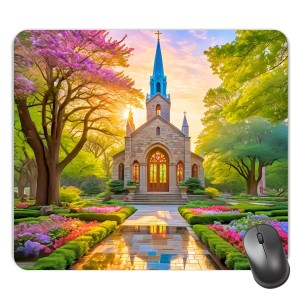 Customized Beautiful Church Picture Sublimation Mouse Pad | 8 X 7.5 Inch | Smooth Cloth Surface | Non-Slip Rubber Base | Personalized Mousepad for Laptop & Desktop (F17198) Customized Beautiful Church Picture Sublimation Mouse Pad | 8 X 7.5 Inch | Smooth Cloth Surface | Non-Slip Rubber Base | Personalized Mousepad for Laptop & Desktop (F17198)