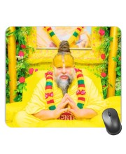 Customized Premanand Govind Sharan Guru Picture Sublimation Mouse Pad | 8 X 7.5 Inch | Smooth Cloth Surface | Non-Slip Rubber Base | Personalized Mousepad for Laptop & Desktop (F17038)