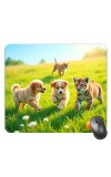 Customized Cute Dogs Picture Sublimation Mouse Pad | 8 X 7.5 Inch | Smooth Cloth Surface | Non-Slip Rubber Base | Personalized Mousepad for Laptop & Desktop (F17335)
