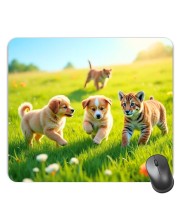 Customized Cute Dogs Picture Sublimation Mouse Pad | 8 X 7.5 Inch | Smooth Cloth Surface | Non-Slip Rubber Base | Personalized Mousepad for Laptop & Desktop (F17335)
