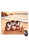 Customized Beautiful Penguins Picture Sublimation Mouse Pad | 8 X 7.5 Inch | Smooth Cloth Surface | Non-Slip Rubber Base | Personalized Mousepad for Laptop & Desktop (F17157)