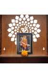 Hitech Sales Sai Baba Frame for Pooja Room, Temple and Home Decoration, Printed Photo with Floral Design Polystyrene Frame, 5 x 7 Inches - Brown, Ideal for Gifting (Pack of 1)