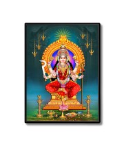 Lakshmi Laminated Photo - 5x7 Inches, Divine Blessings for Home & Office and Temple Decoration